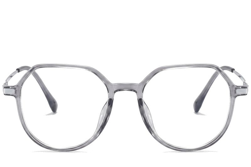 Oval Grey Titanium Glasses #BS0218-0330
