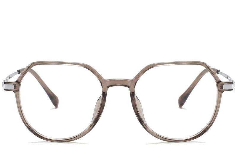 Gafas ovaladas de titanio marrón #BS0218-0331