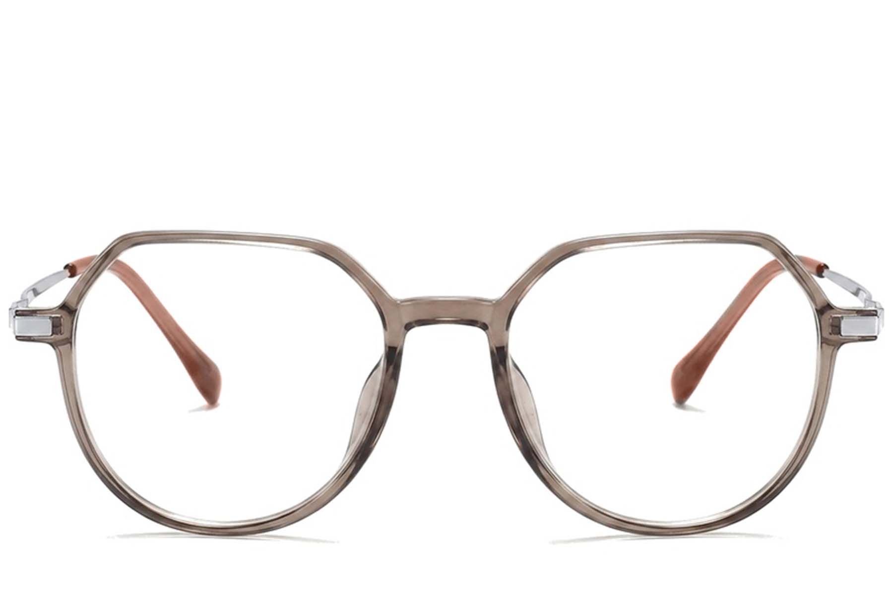 Ovale bruine titanium bril #BS0218-0331