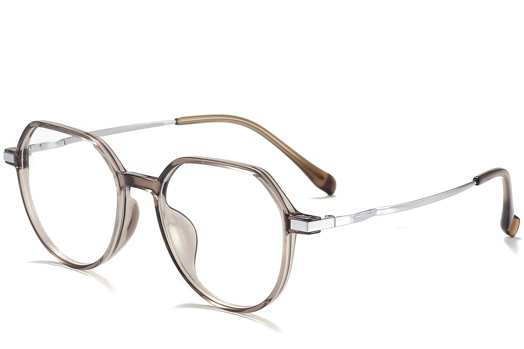 Oval Brown Titanium Glasses #BS0218-0331