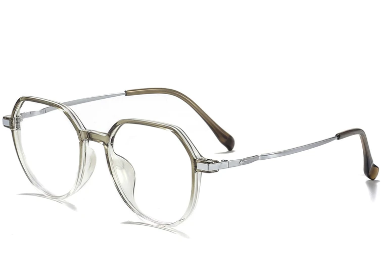 Ovale grüne Titanbrille #BS0218-0332