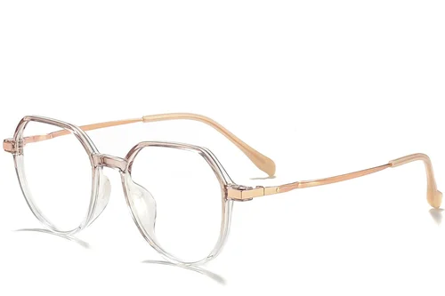 Lunettes ovales en titane brun #BS0218-0333