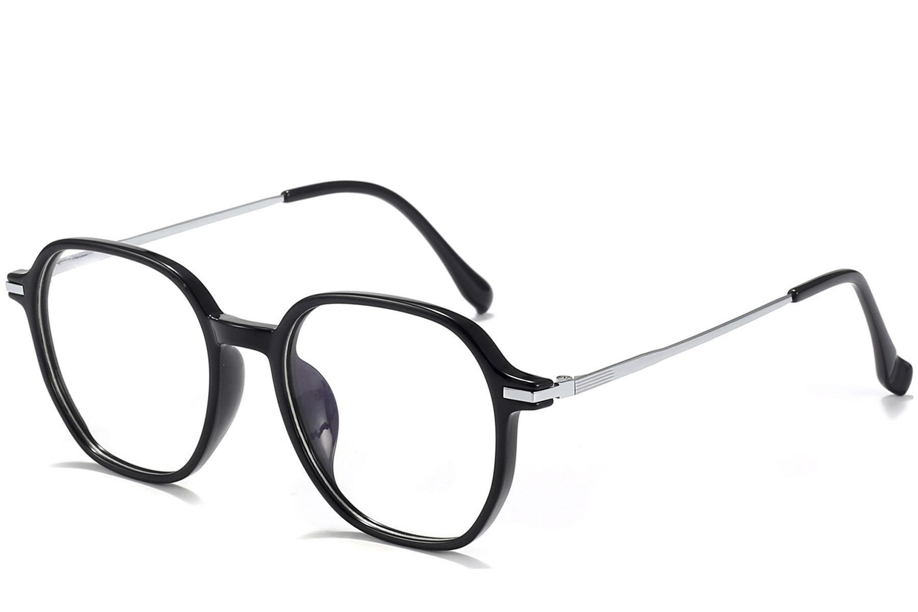 Oval Black Titanium Glasses #BS0218-0334