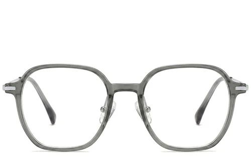Lunettes ovales en titane vert #BS0218-0336