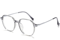 Gafas de titanio gris ovaladas #BS0218-0337
