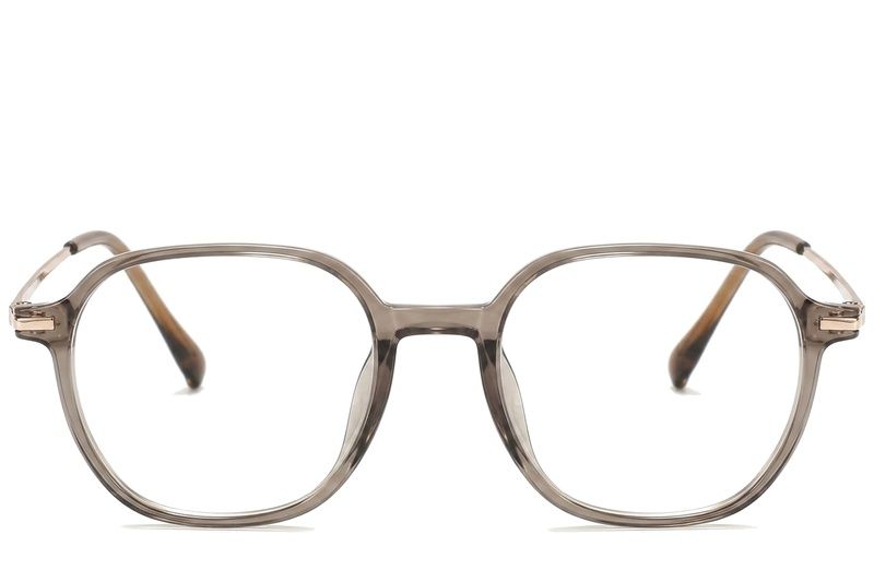 Occhiali ovali in titanio marrone #BS0218-0338