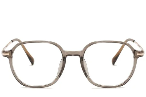 Lunettes ovales en titane brun #BS0218-0338