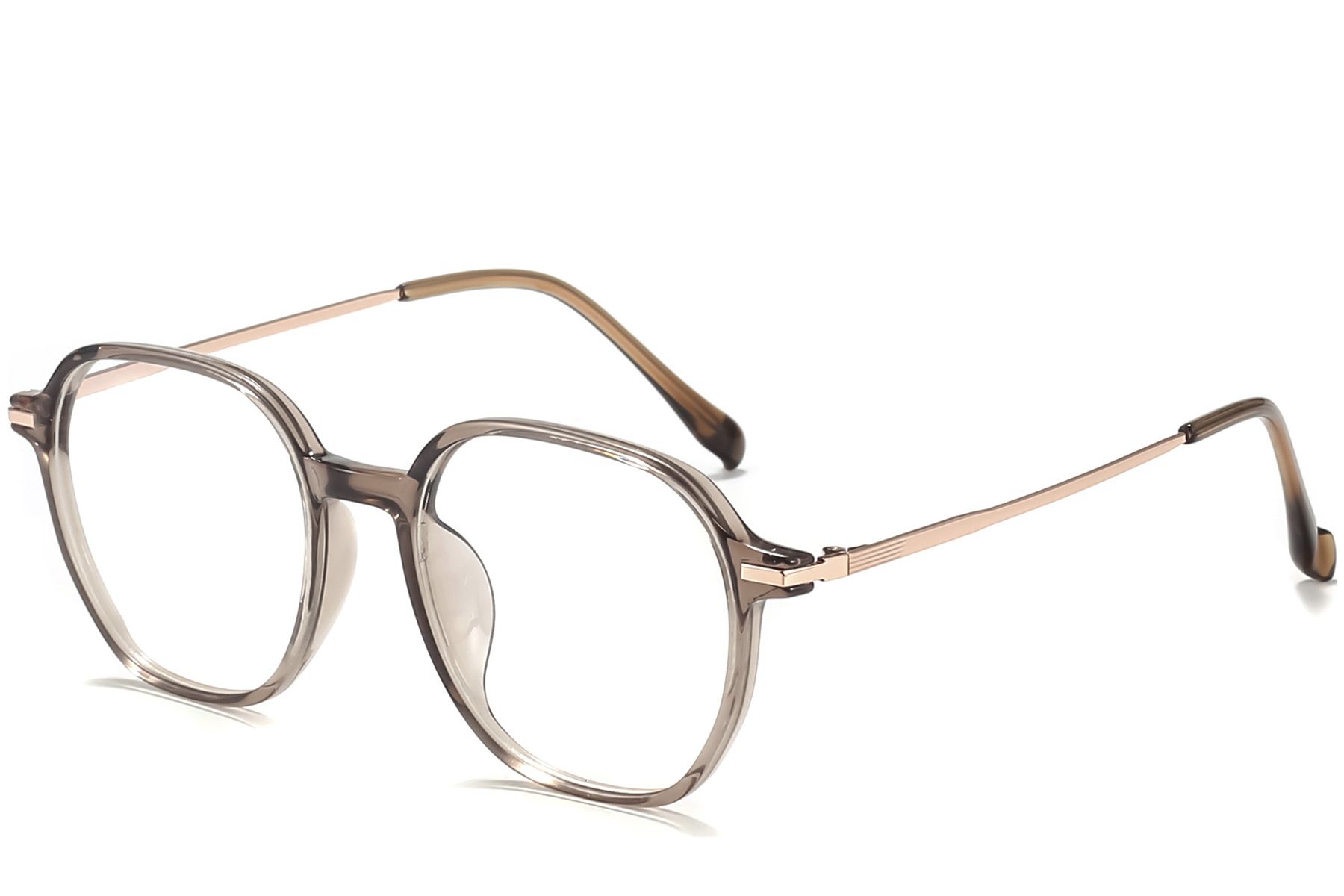 Oval Brown Titanium Glasses #BS0218-0338