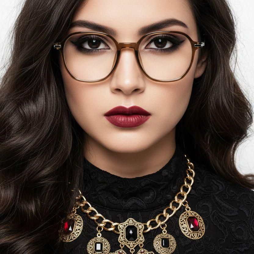 Oval Green Titanium Glasses #BS0218-0339