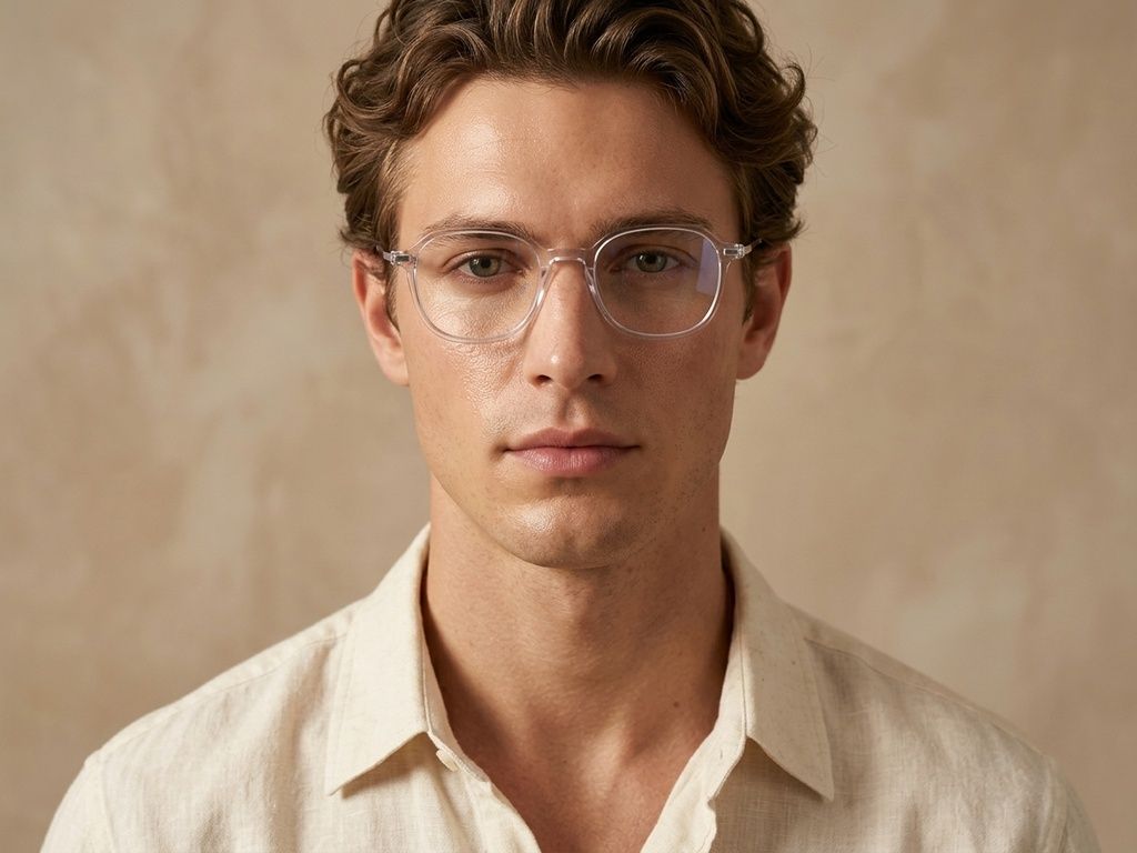 Oval Purple Titanium Glasses #BS0218-0340