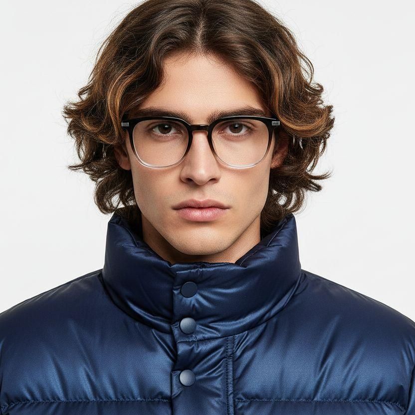 Oval Black Titanium Glasses #BS0218-0342