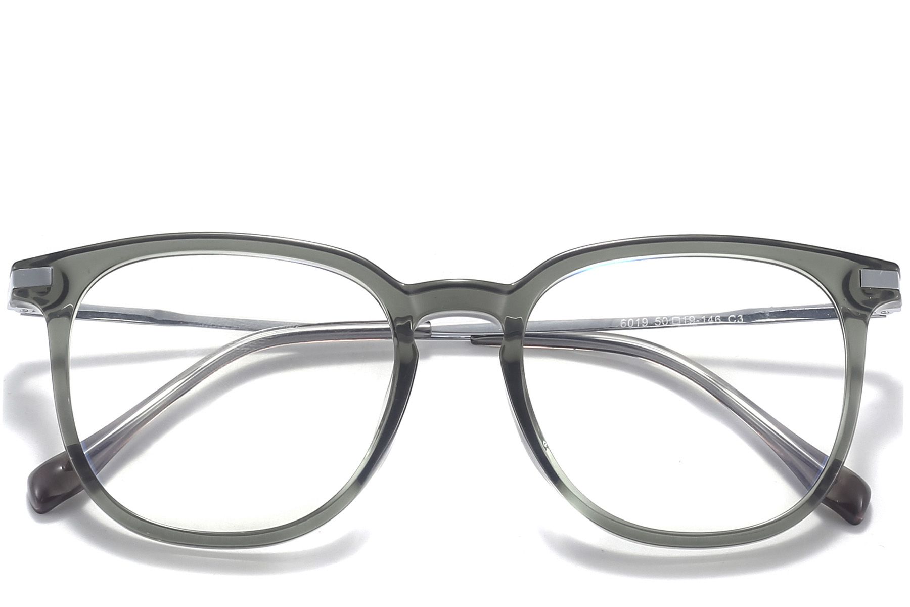 Oval Green Titanium Glasses #BS0218-0343