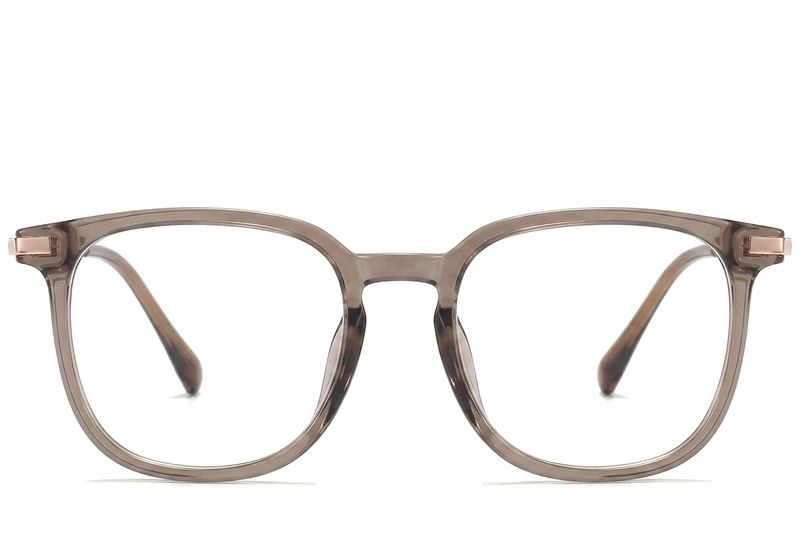 Oval Brown Titanium Glasses #BS0218-0345