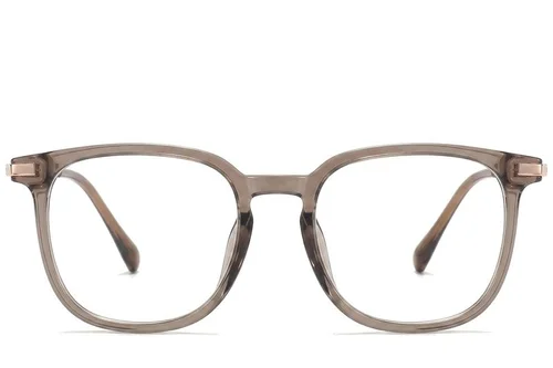 Lunettes ovales en titane brun #BS0218-0345