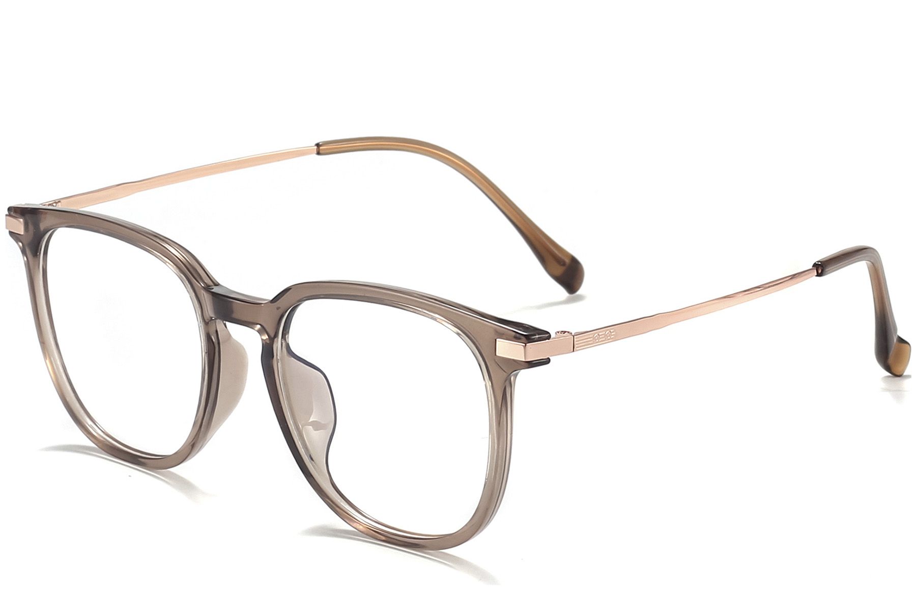 Oval Brown Titanium Glasses #BS0218-0345