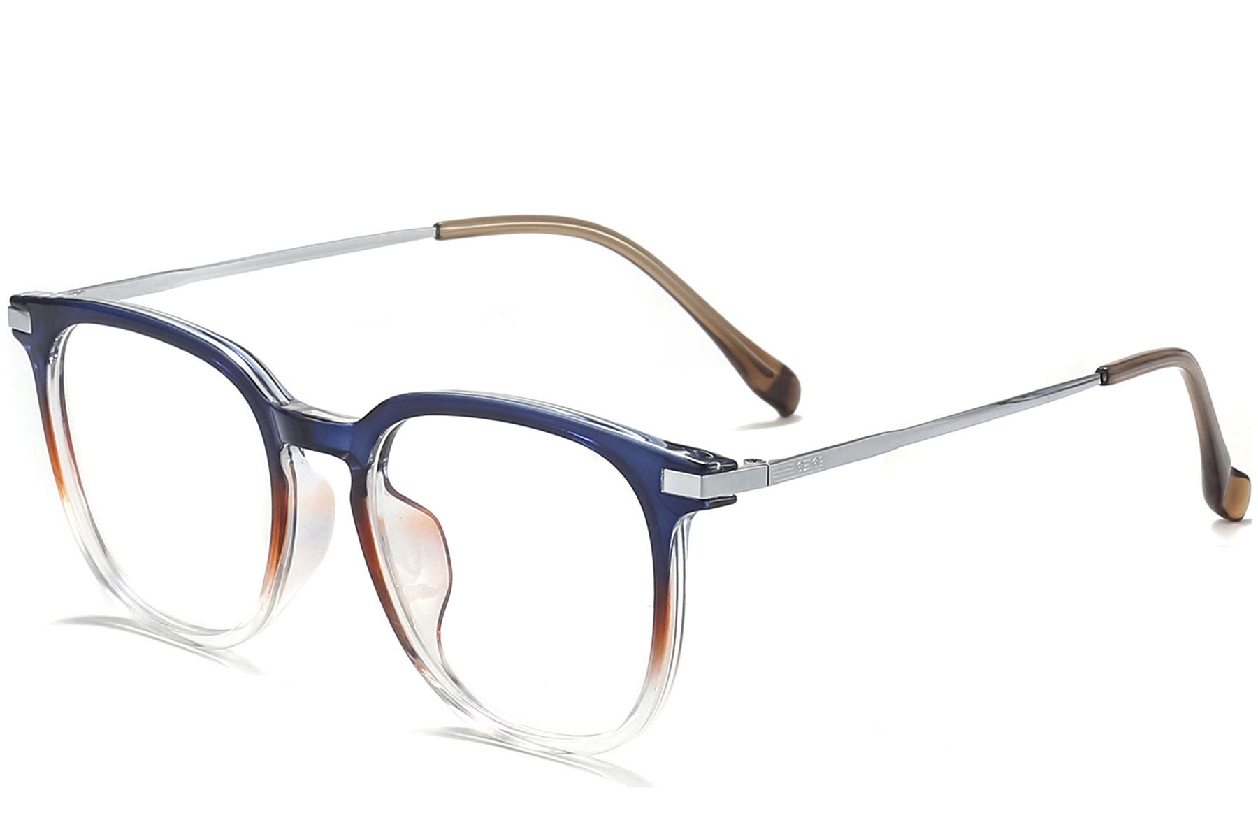 Oval Blue Titanium Glasses #BS0218-0346