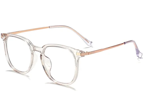 Lunettes ovales en titane brun #BS0218-0347