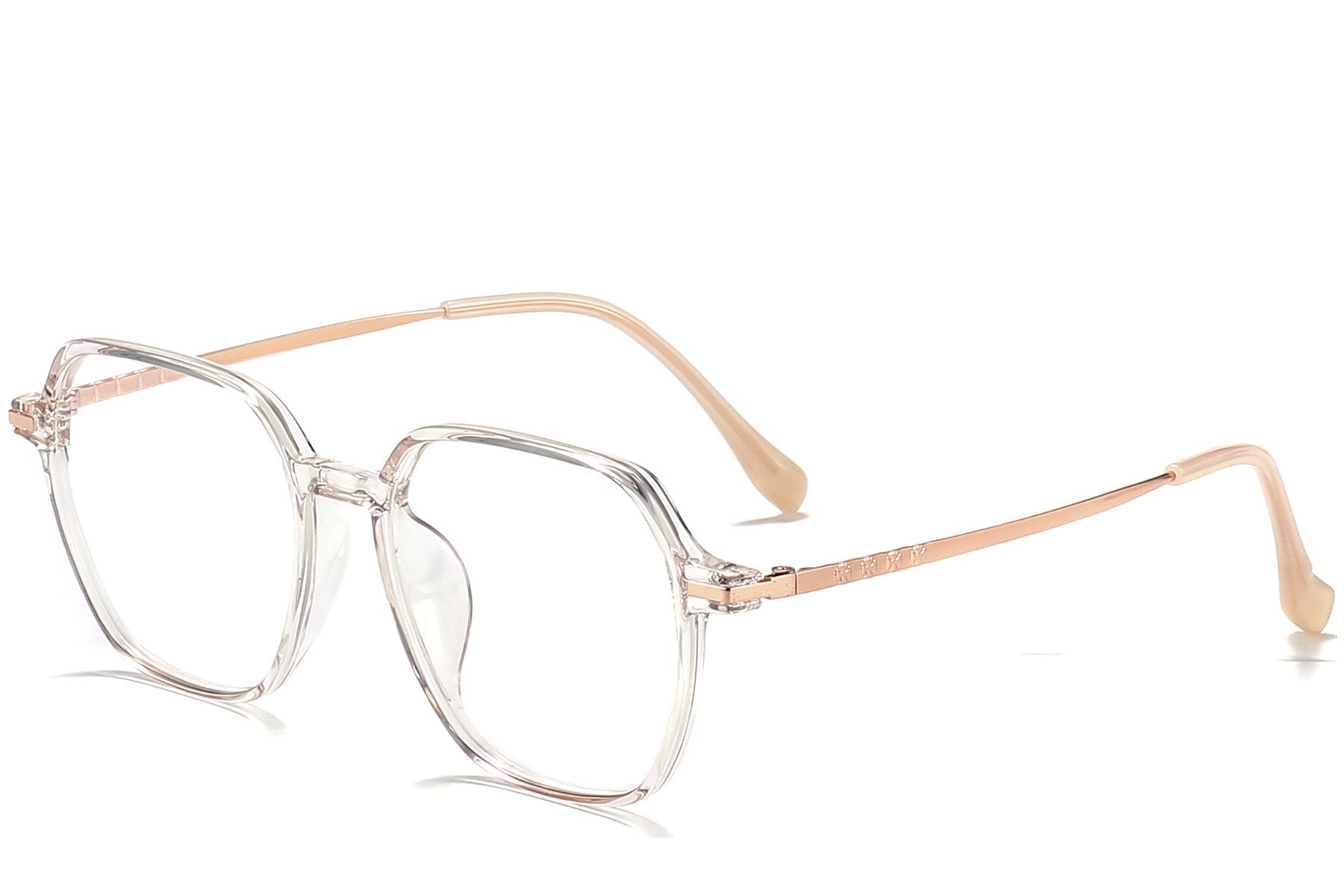 Rectangular Brown Titanium Glasses #BS0218-0349