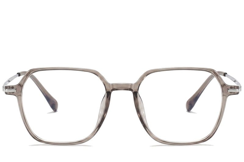Rechthoekige bruine titanium bril #BS0218-0354