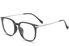 Gafas ovaladas de titanio negro #BS0218-0355