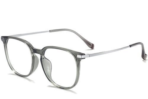 Lunettes ovales en titane vert #BS0218-0357