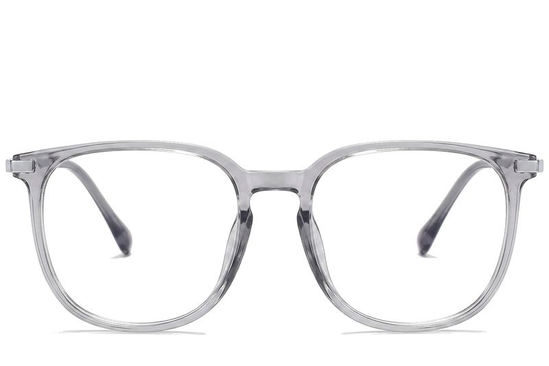 Oval Grey Titanium Glasses #BS0218-0358
