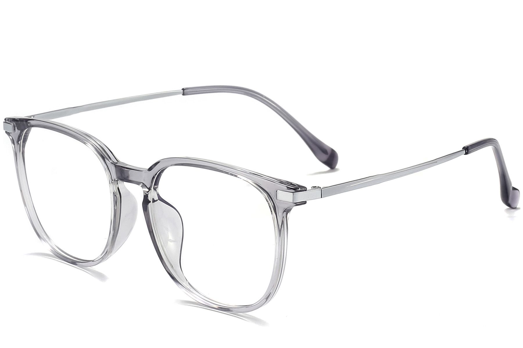 Oval Grey Titanium Glasses #BS0218-0358