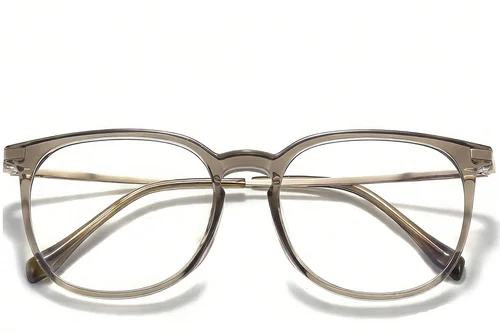 Lunettes ovales en titane brun #BS0218-0359