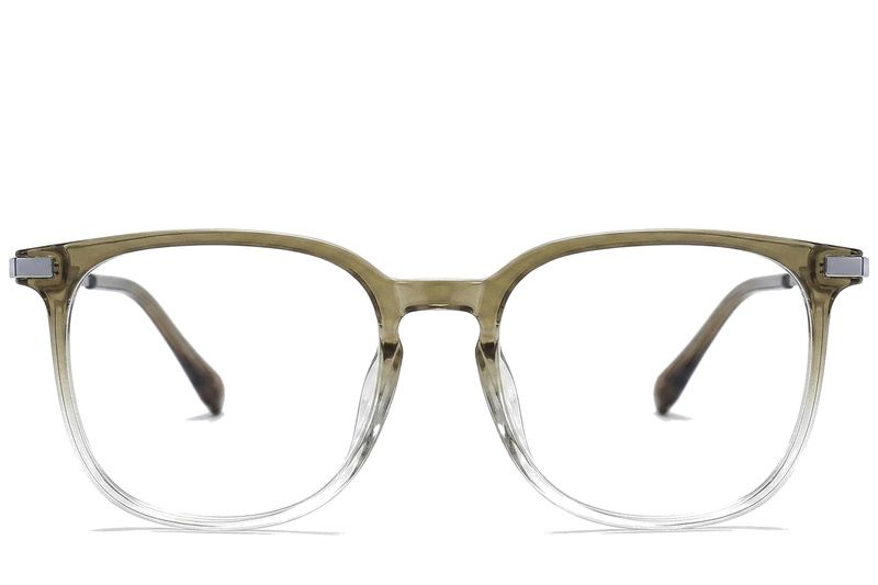 Gafas ovaladas de titanio verde #BS0218-0360