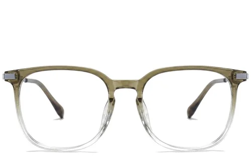 Lunettes ovales en titane vert #BS0218-0360