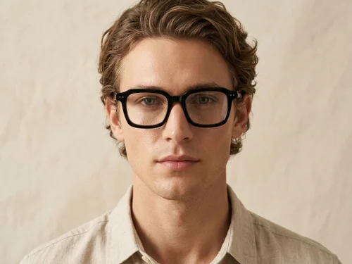 Lunettes rectangulaires en acétate noir #BS0218-0362