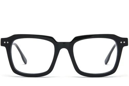 Lunettes rectangulaires en acétate noir #BS0218-0362