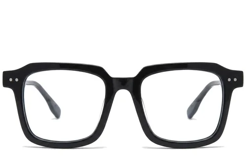 Lunettes rectangulaires en acétate gris #BS0218-0363