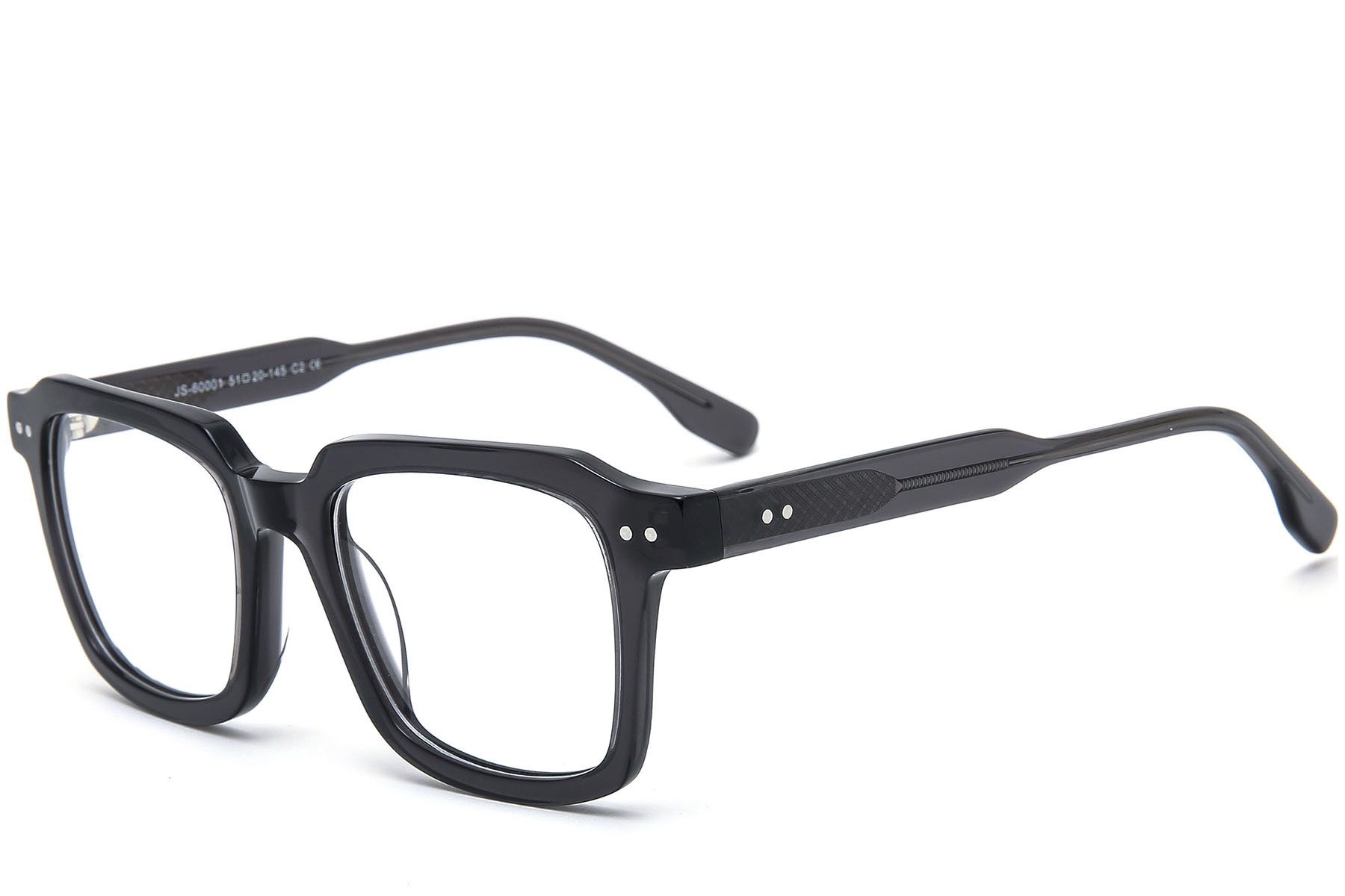 Rechteckige graue Acetatgläser #BS0218-0363