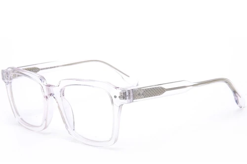 Rechthoekige transparante acetaatglazen #BS0218-0364