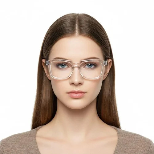Verres rectangulaires en acétate transparent #BS0218-0364