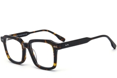 Rectangular Tortoiseshell Acetate Glasses #BS0218-0365