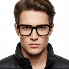 Rectangular Tortoiseshell Acetate Glasses #BS0218-0365