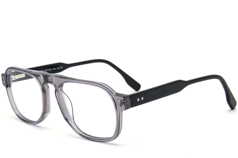 Occhiali da aviatore in acetato grigio #BS0218-0367