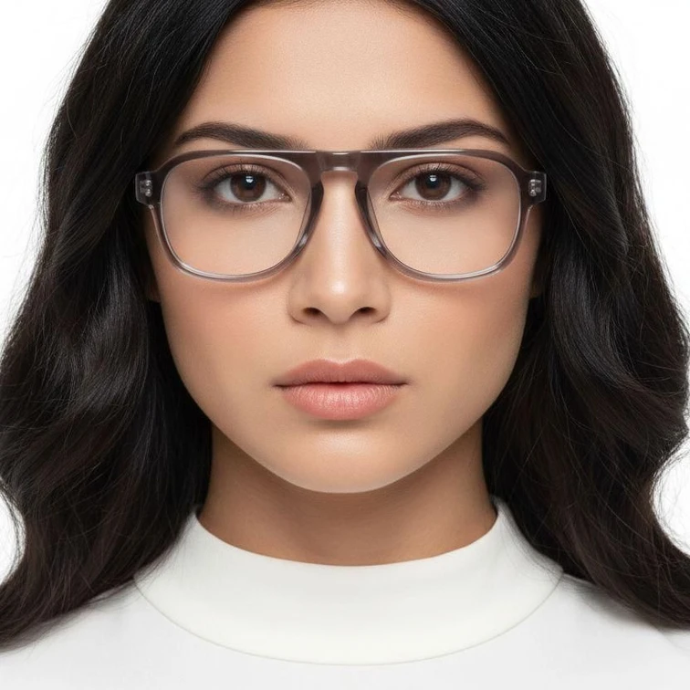 Aviator Grey Acetate Glasses #BS0218-0367