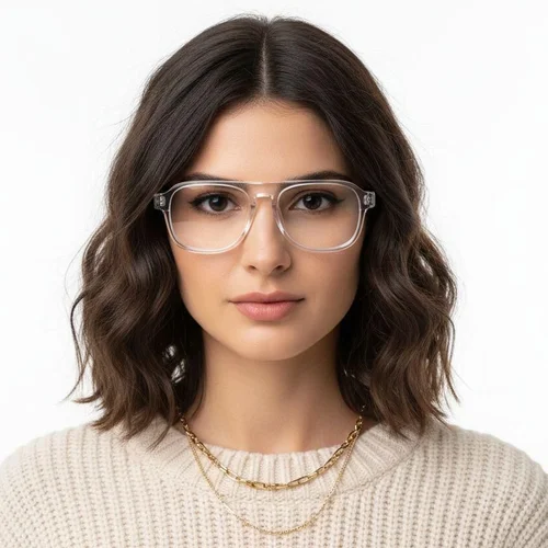 Lunettes aviateur en acétate transparent #BS0218-0368