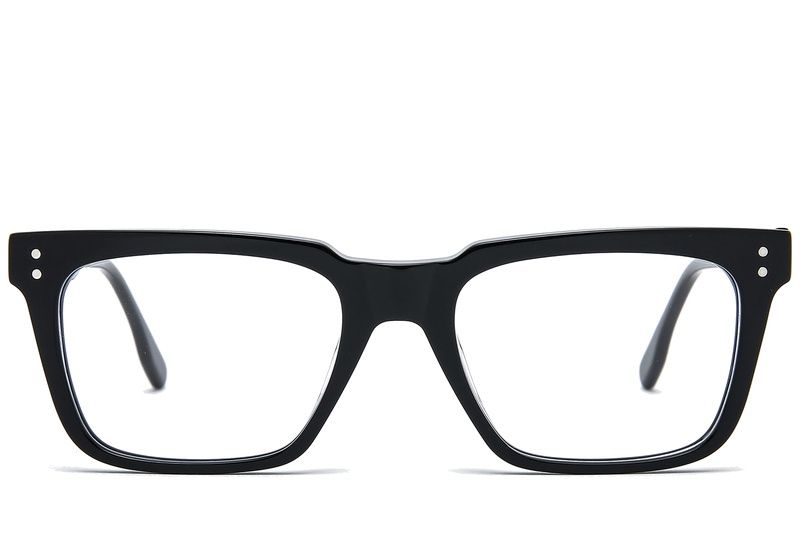 Rectangular Black Acetate Glasses #BS0218-0370