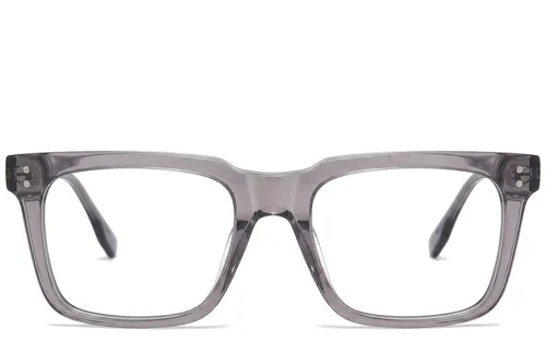 Lunettes rectangulaires en acétate gris #BS0218-0371