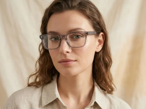 Lunettes rectangulaires en acétate gris #BS0218-0371