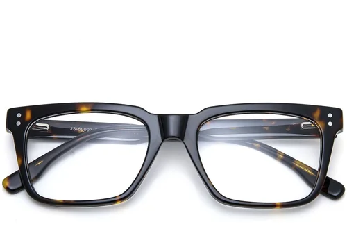 Rectangular Tortoiseshell Acetate Glasses #BS0218-0373