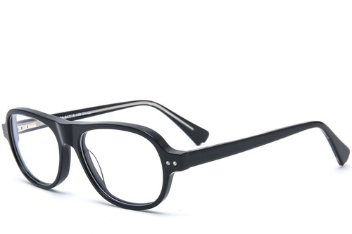 Aviator Black Acetate Glasses #BS0218-0374