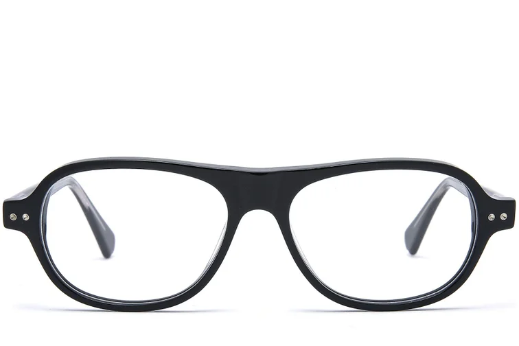 Aviator Black Acetate Glasses #BS0218-0374