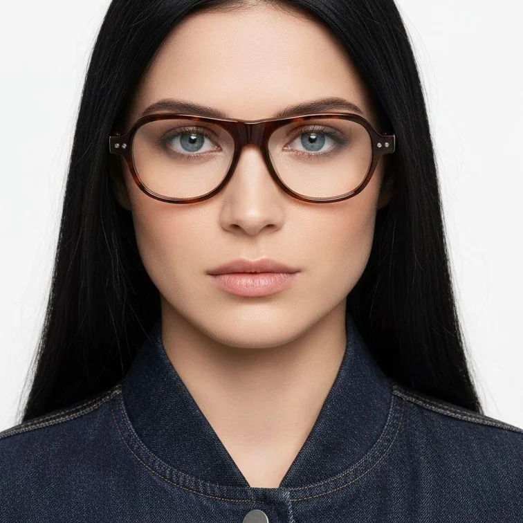 Gafas de aviador de acetato de carey n.° BS0218-0377