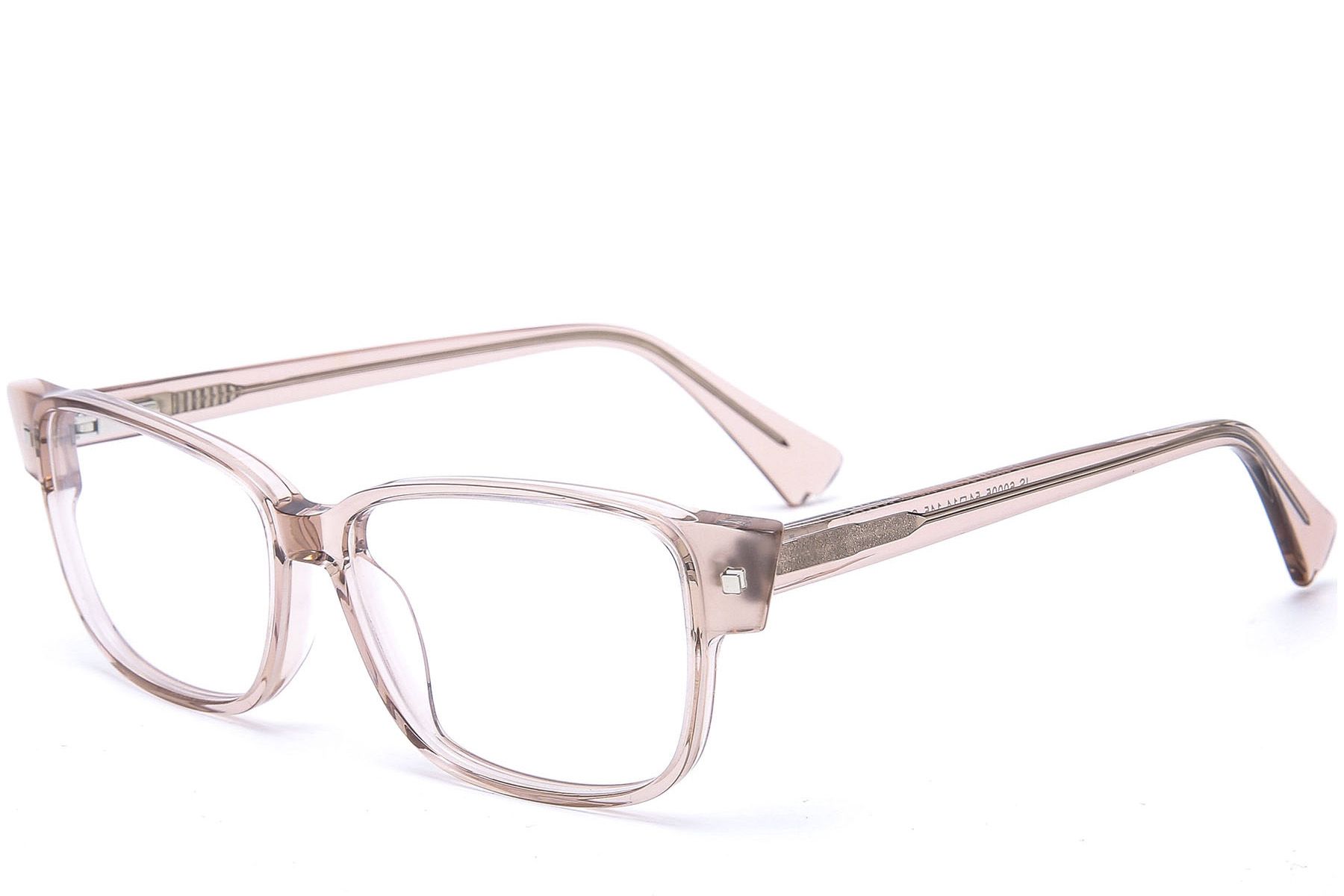 Gafas rectangulares de acetato rosa #BS0218-0381