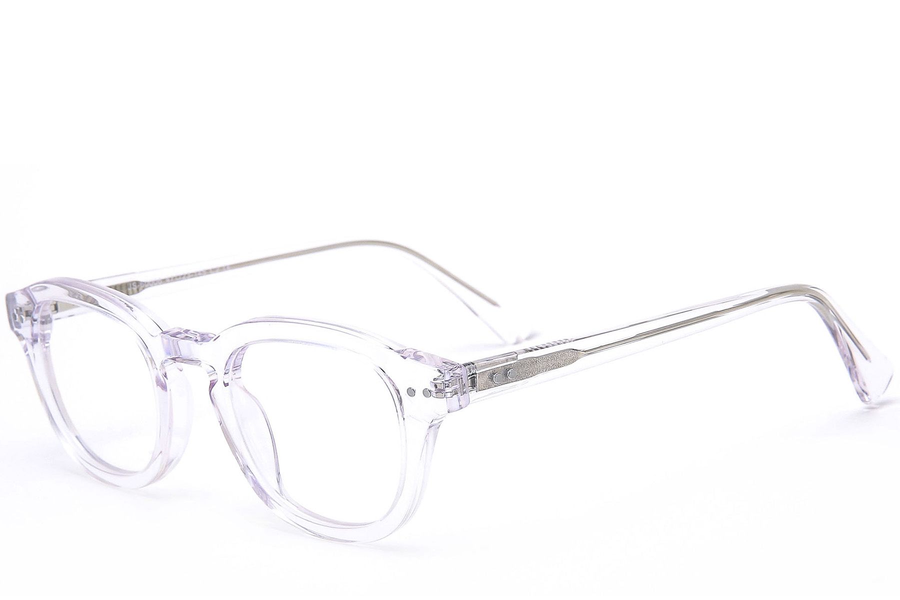Oval Transparent Acetate Glasses #BS0218-0383